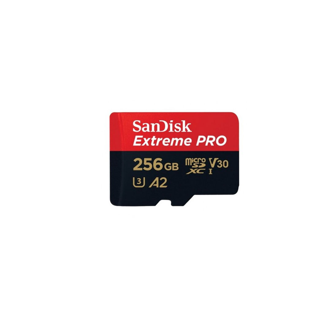SANDISK EXTREME PRO 256GB 200MBPS MICROSDXC UHS-I MEMORY CARD WITH ADAPTER