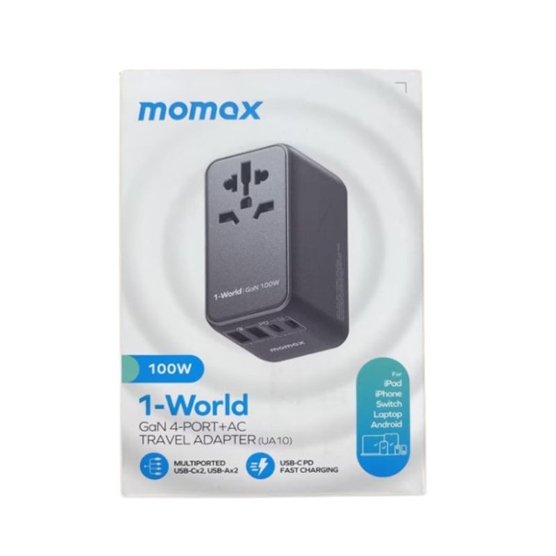 Momax 1-World 100W GaN 4 Travel Adapter #UA10