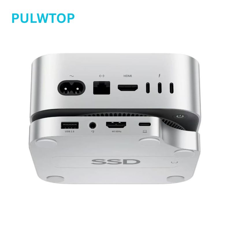 PULWTOP Mac Mini M4/M4 Pro Dock with M.2 SSD Enclosure