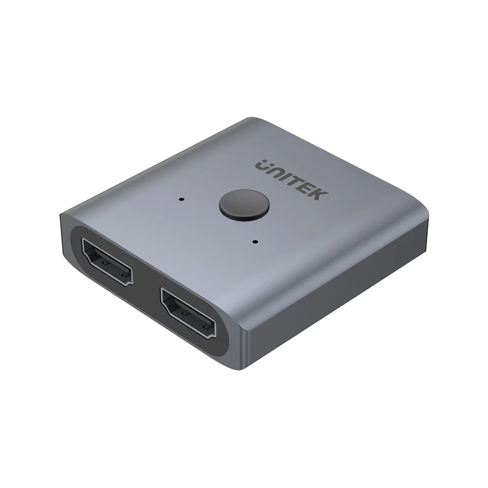 UNITEK V1127A 4K Aluminium HDMI 2.0 Switch 2-To-1 Bi-Directional