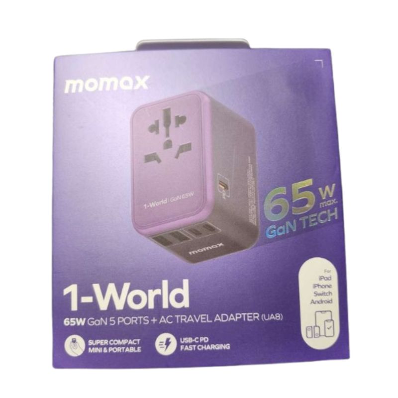 Momax 1-World 65W GaN Travel Adapter #UA8