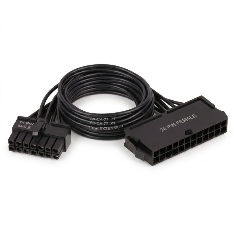 24 Pin Female to 14 Pin Male 10cm AK-CA-77 P1 Power Extension Adapter with cable