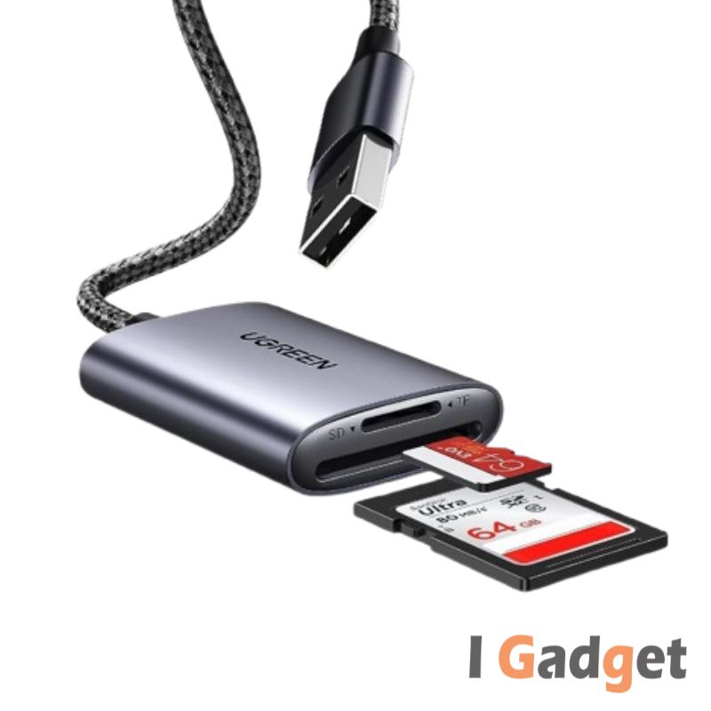 UGREEN (80887) USB-A 3.0 to SD & TF Memory Card Reader #CM401