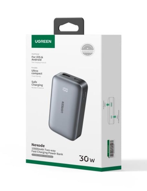 Ugreen (25185) 10000mAh Grey 30W Digital Display Power Bank #PB502