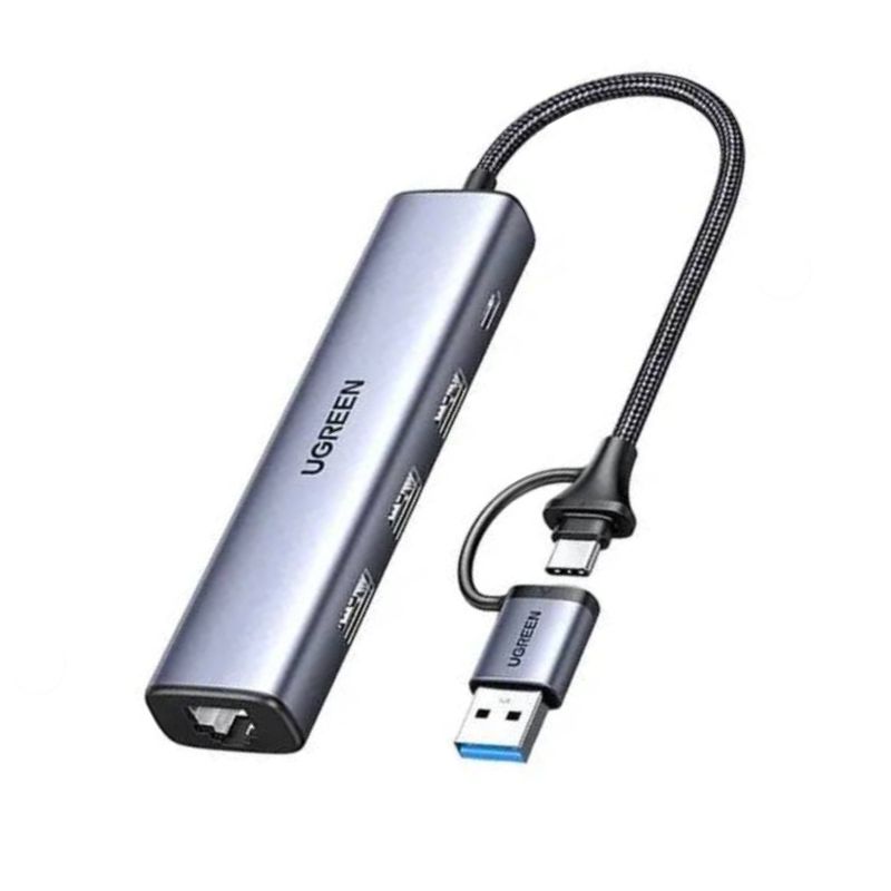 UGREEN (15623) USB-C or USB-A (3 x USB A 3.0, Type-C, RJ45) #CM475