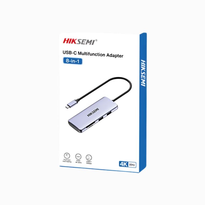 Hiksemi DS8 8-In-1 Type-C To-HDMI+USB3-3+USB2+SD-TF+PD Ports