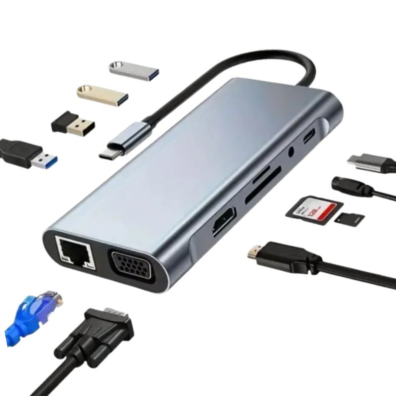 Multiport 11-IN-1 USB-C Hub Premium Docking Station