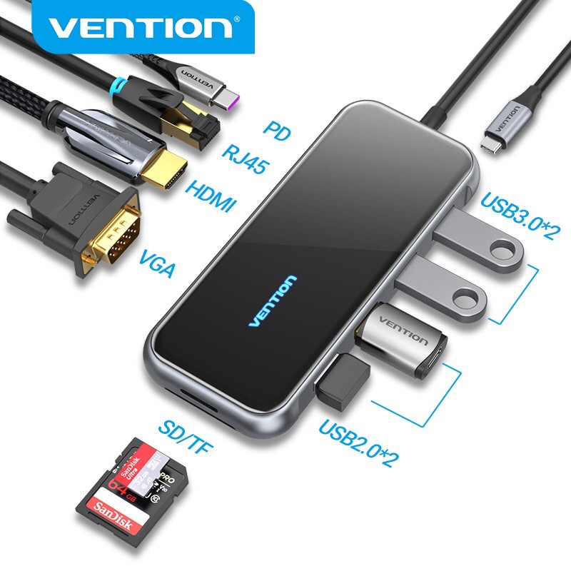 Vention 10-in-1 USB-C Docking Station