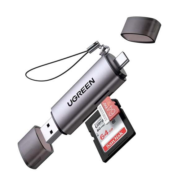 UGREEN USB3.0 2-IN-1 USB-C/USB-A SD TF MEMORY CARD READER