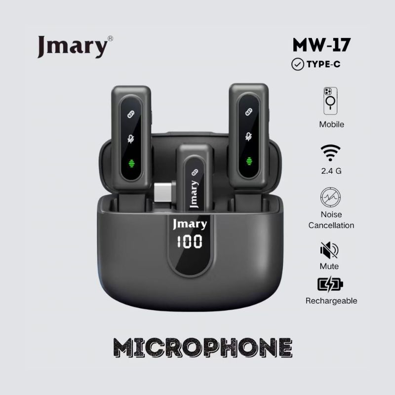 Jmary MW-17 Noise Cancellation Wireless Microphone For Mobile (Type-C)