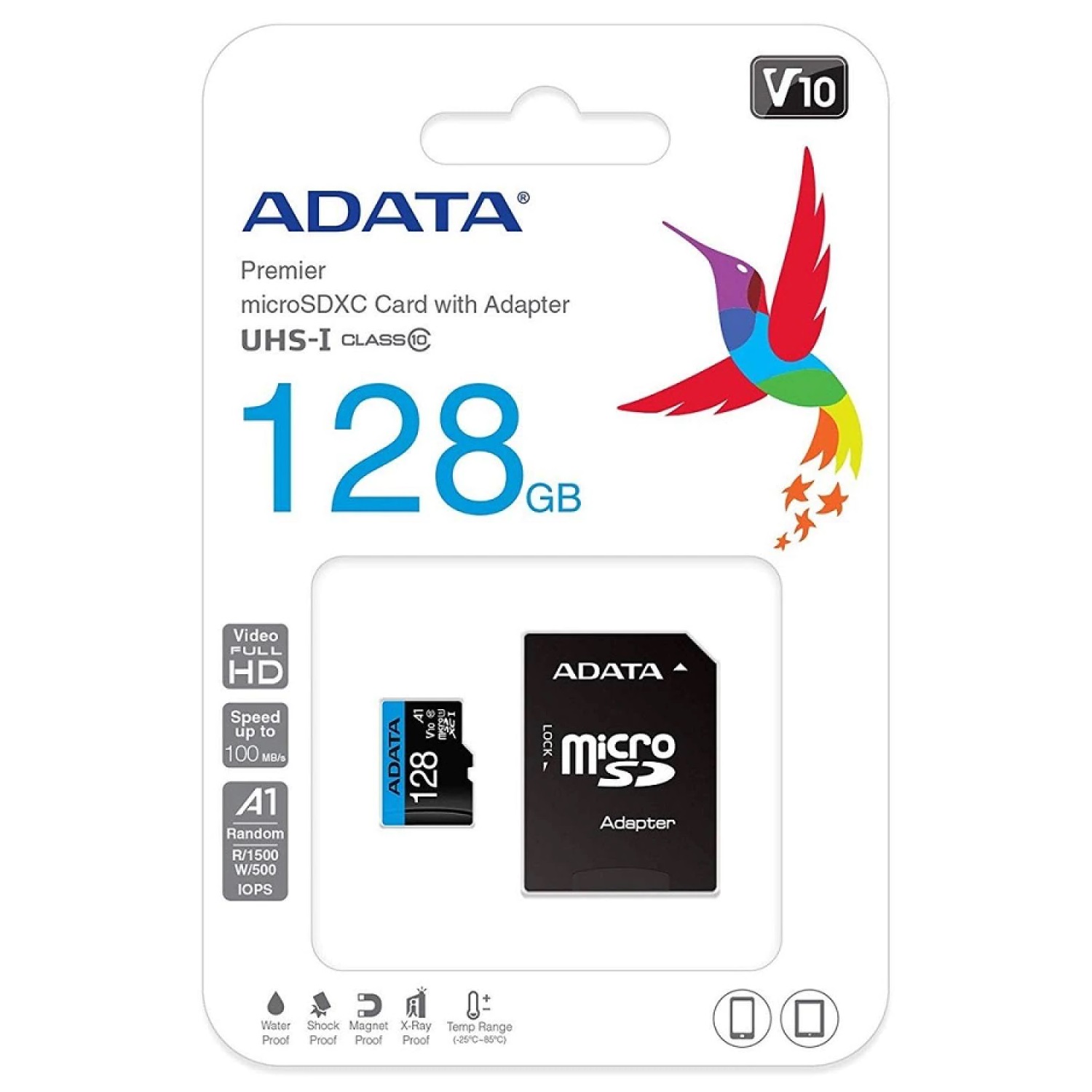 Adata 128GB Micro SD Class-10 (SDXC-UHX-I) Memory Card With Adapter