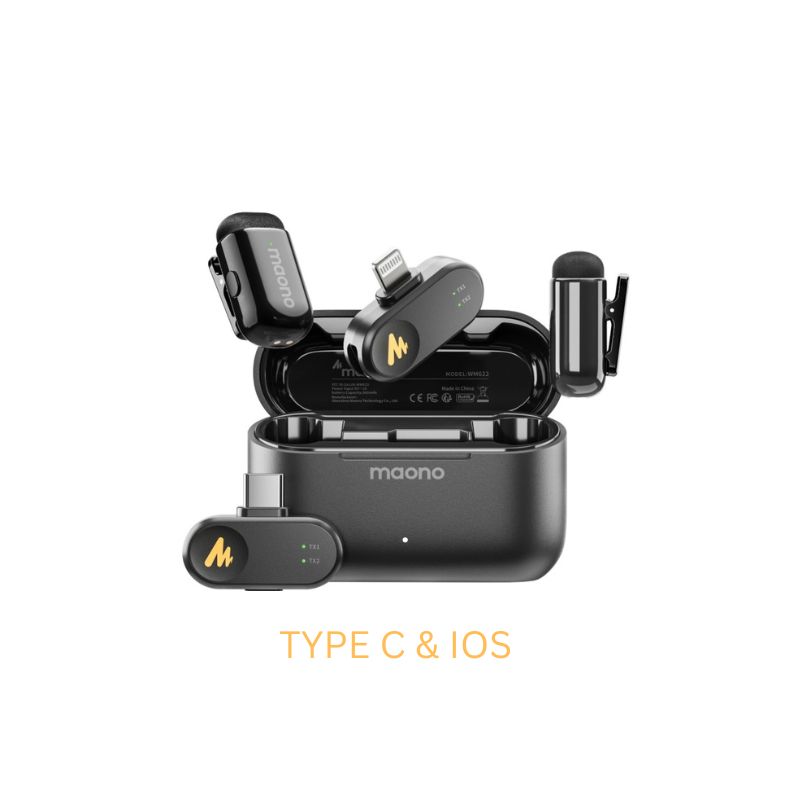 MAONO WAVE T1 Mini Dual-Channel Wireless Microphone for Android & IOS