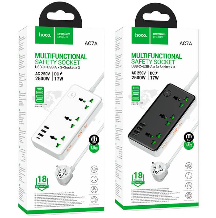 Hoco Power strip AC7A