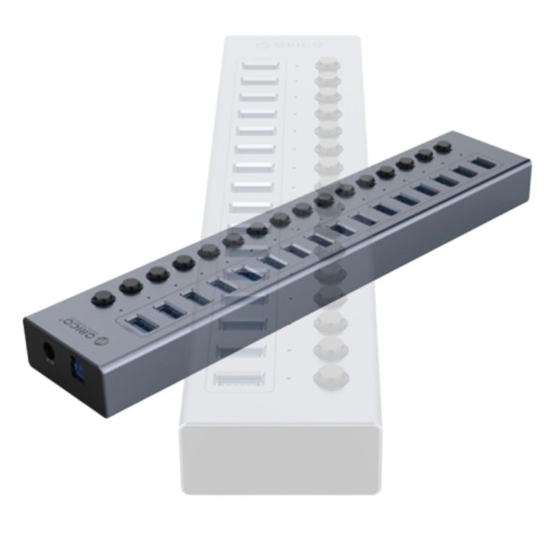 ORICO 16-Port USB 3.0 HUB with Individual Keys (BT2U3-16AB-GY-BP)
